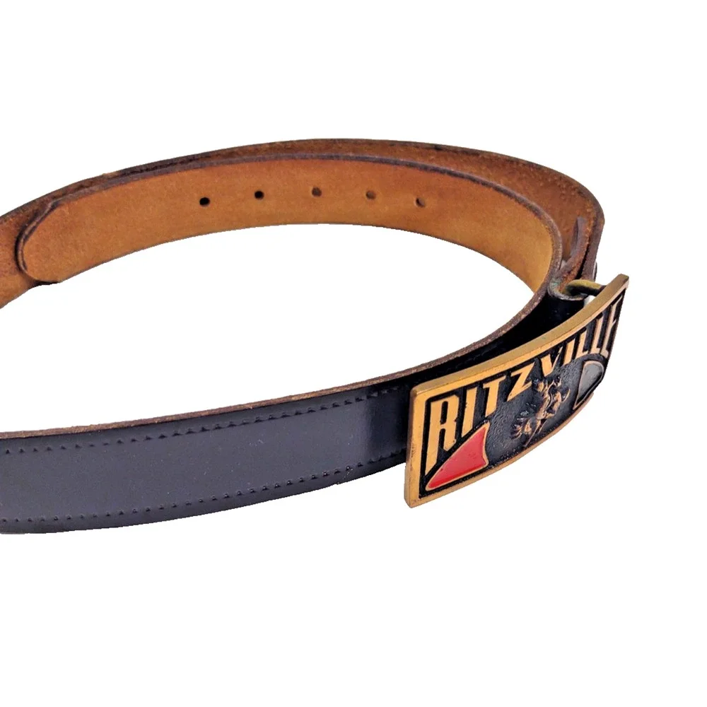 Vintage Rare Ritzville Rodeo Cowboy Leather Belt 26